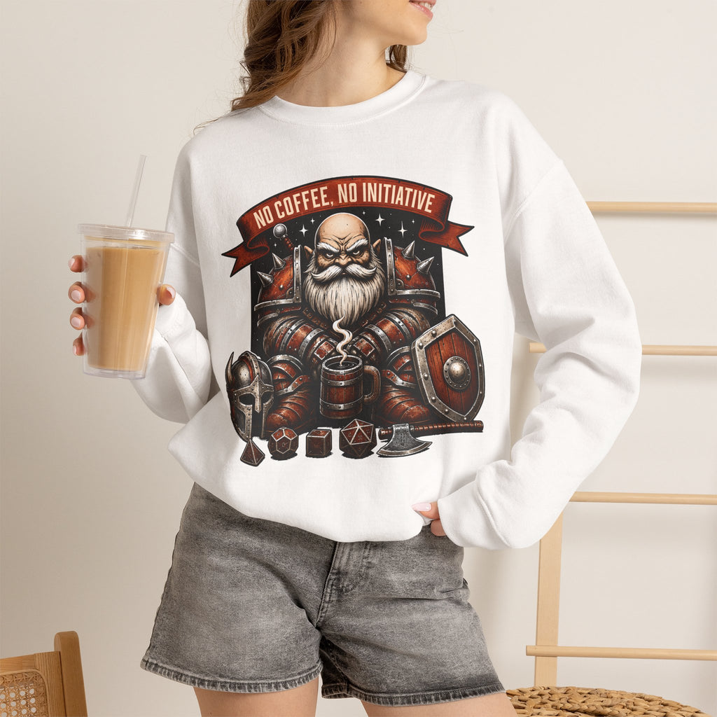 No Coffee, No Initiative | Fantasy RPG Sweatshirt