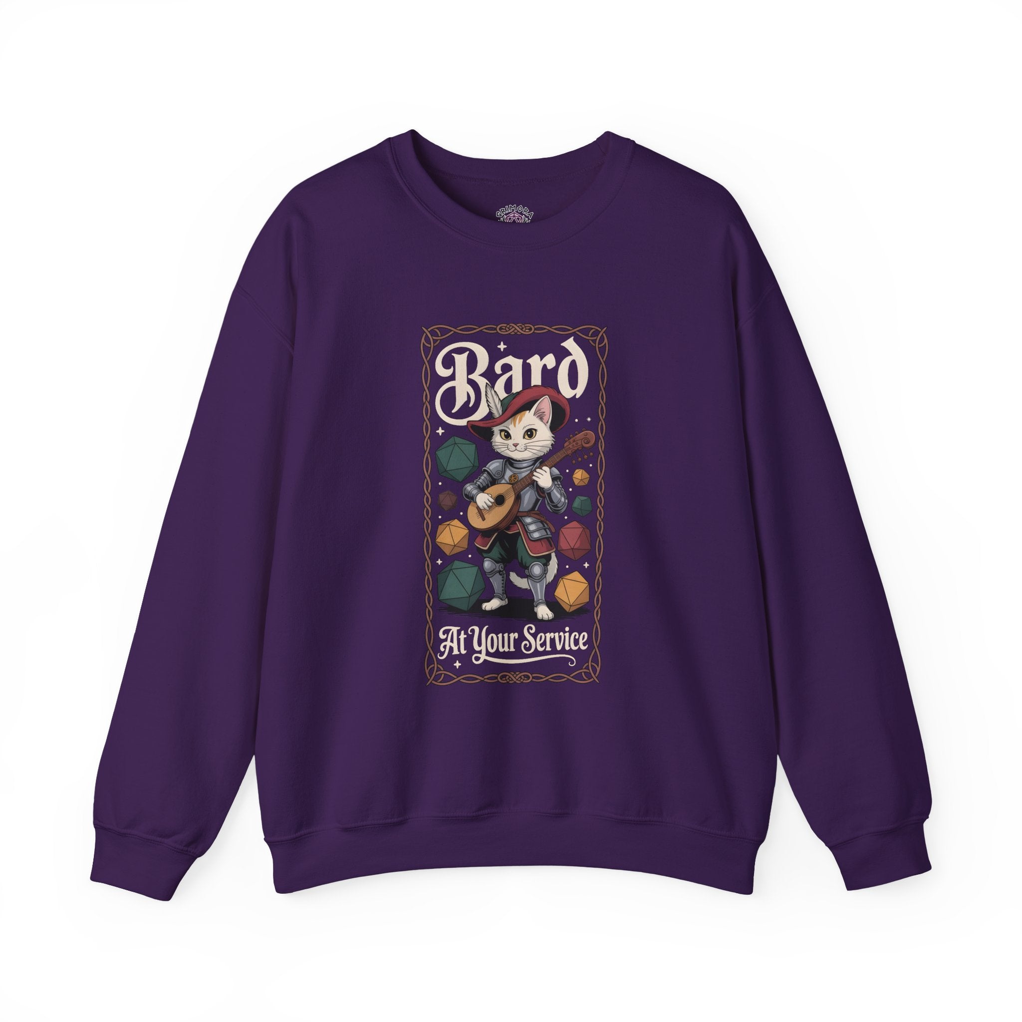 Bard Cat at Your Serivece D&D Sweatshirt | Cat Lover RPG Gift