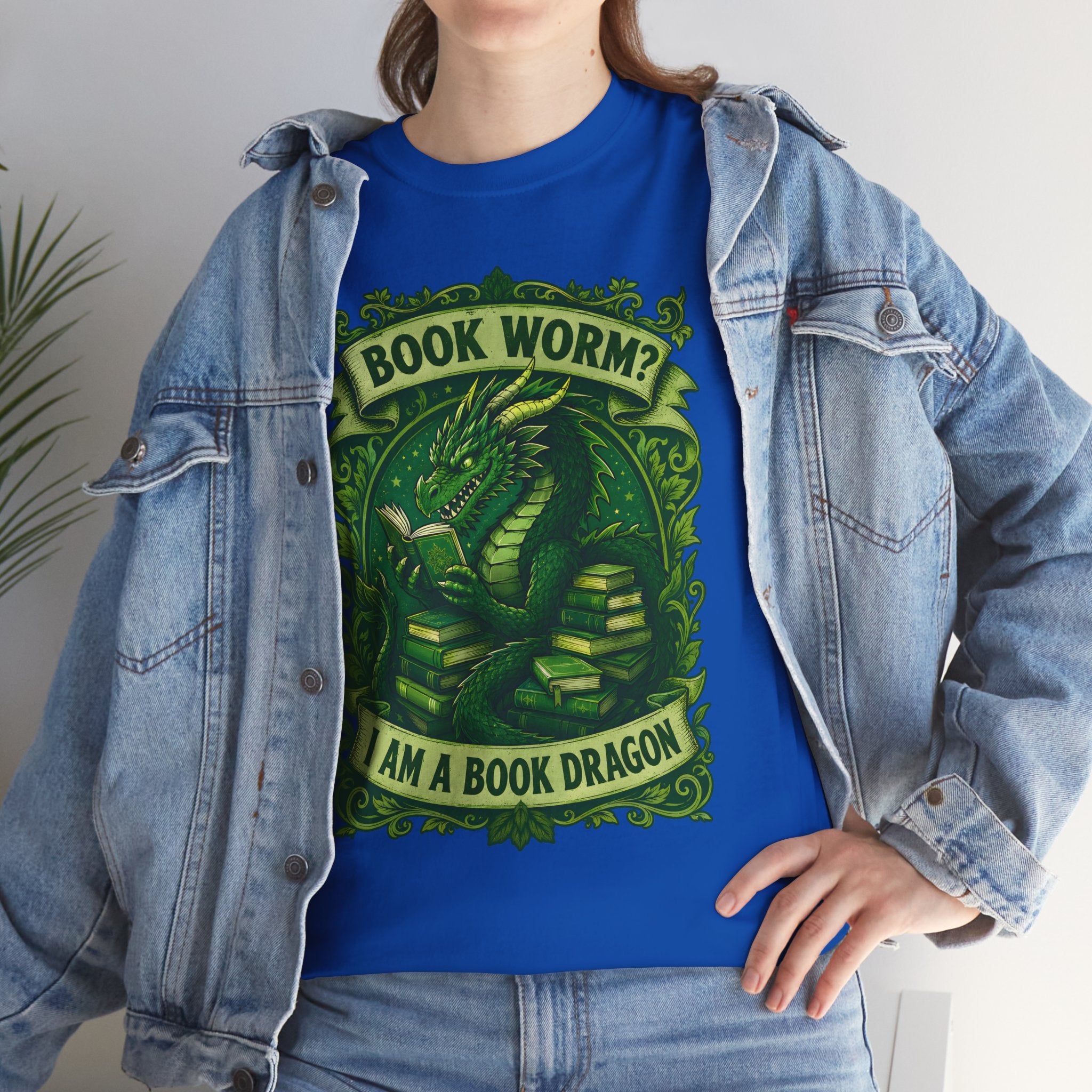 Book Worm? I Am a Book Dragon, Fantasy Reader T-shirt