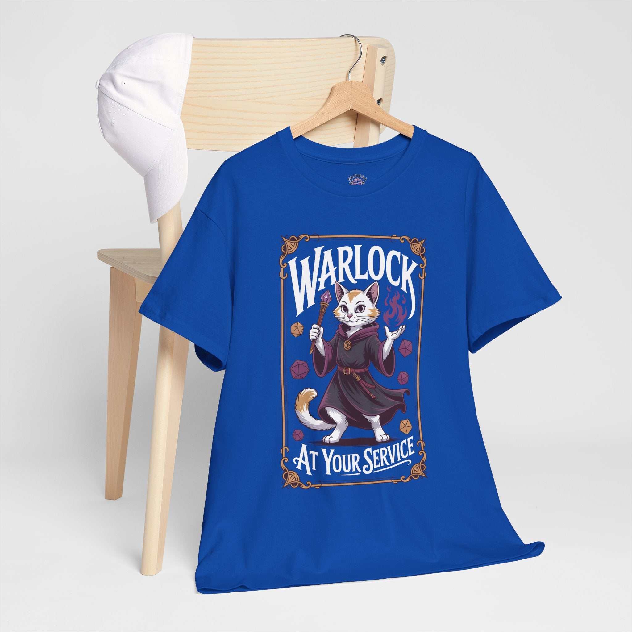 Warlock Cat at Your Serivece D&D T-shirt | Cat Lover RPG Gift