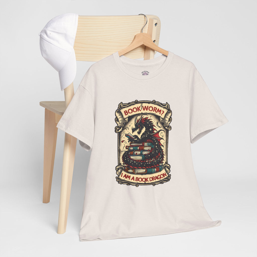 Book Worm? I Am a Book Dragon, Fantasy Reader T-shirt