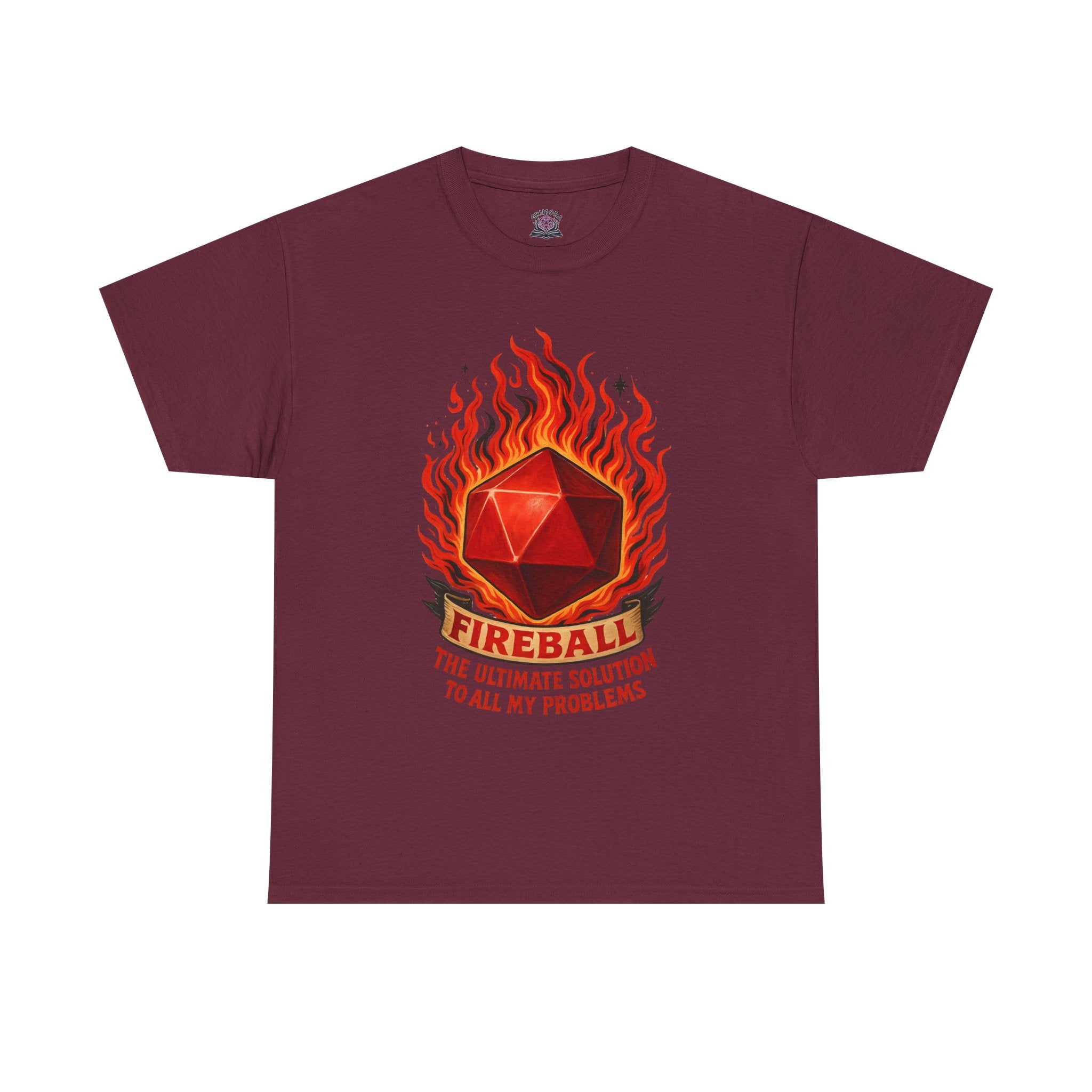 Fireball – The Ultimate Solution to All My Problems| Funny RPG T-shirt