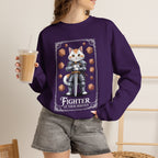 Fighter Cat at Your Service D&D Sweatshirt | Cat Lover RPG Gift