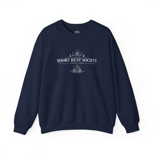 Short Rest Society – Coffee First | Tabletop RPG Sweatshirt