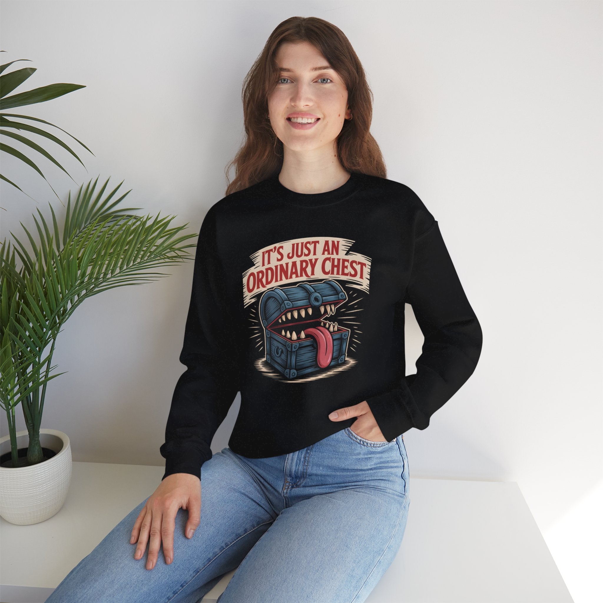 "It's Just An Ordinary Chest" — Mimic monster Sweatshirt