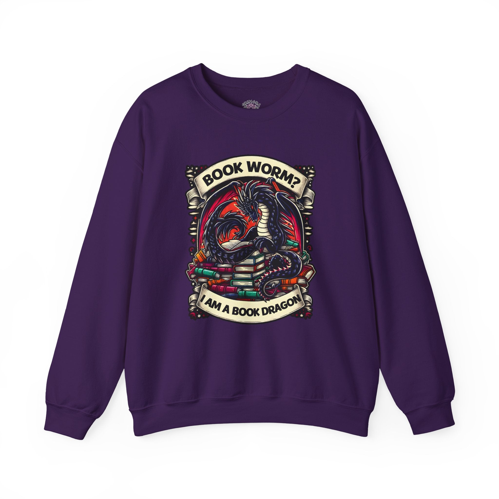 Book Worm? I Am a Book Dragon, Fantasy Reader Sweatshirt