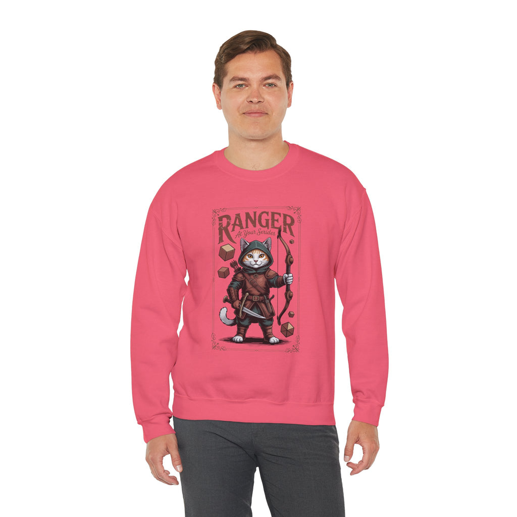 Ranger Cat at Your Serivece D&D Sweatshirt | Cat Lover RPG Gift