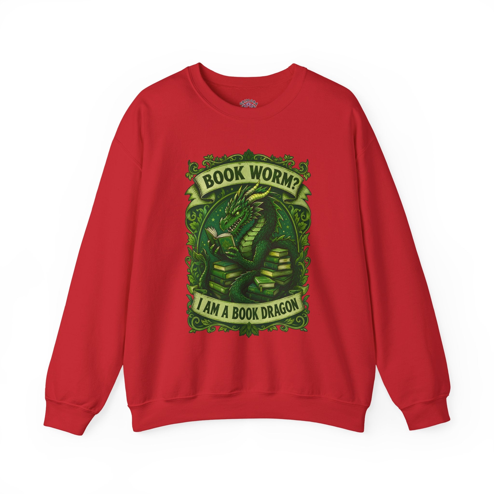 Book Worm? I Am a Book Dragon, Fantasy Reader Sweatshirt