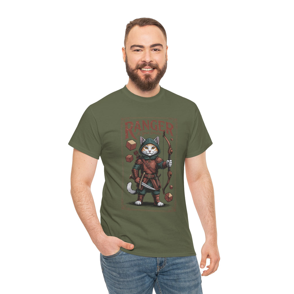 Ranger Cat at Your Serivece D&D T-shirt | Cat Lover RPG Gift