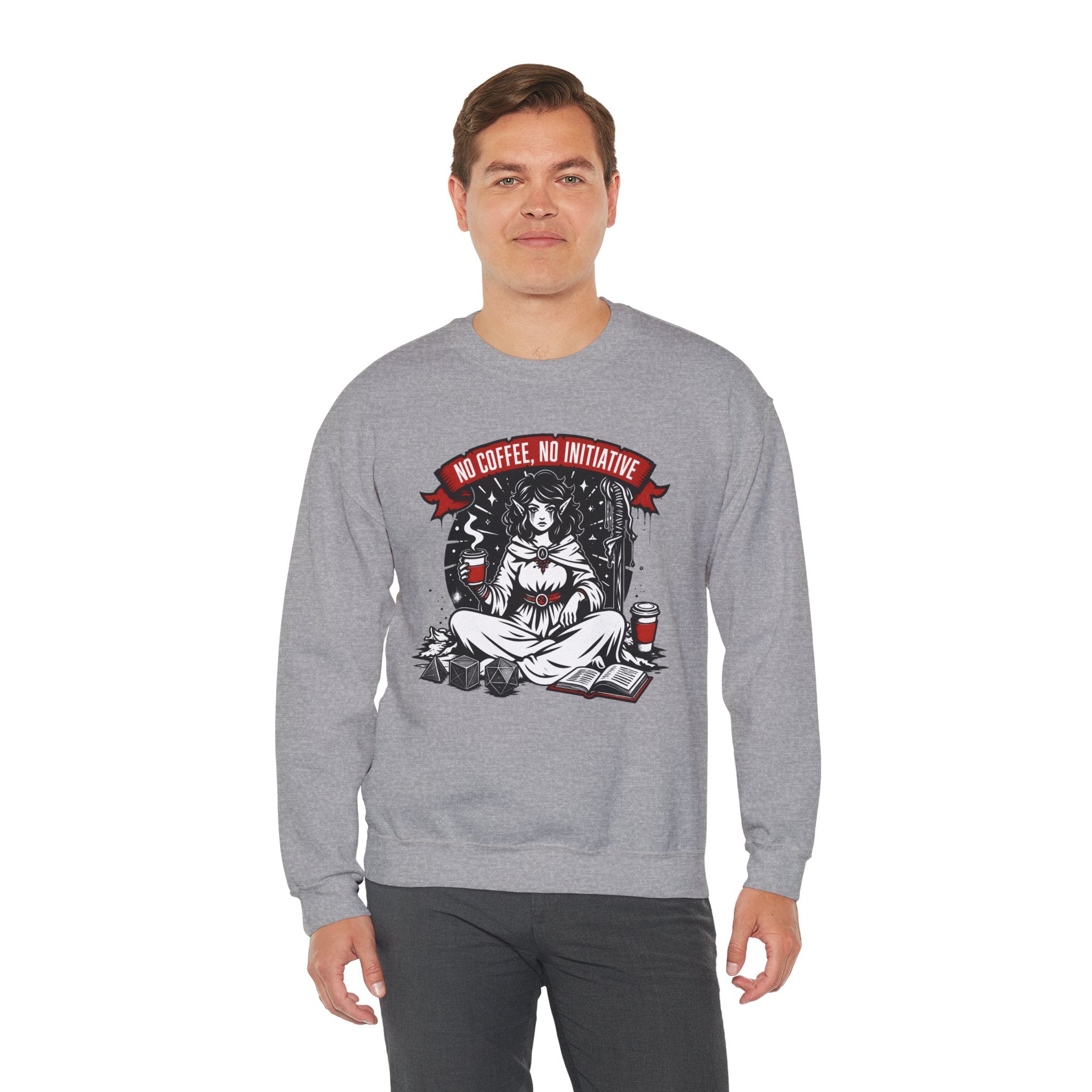 No Coffee, No Initiative | Fantasy RPG Sweatshirt