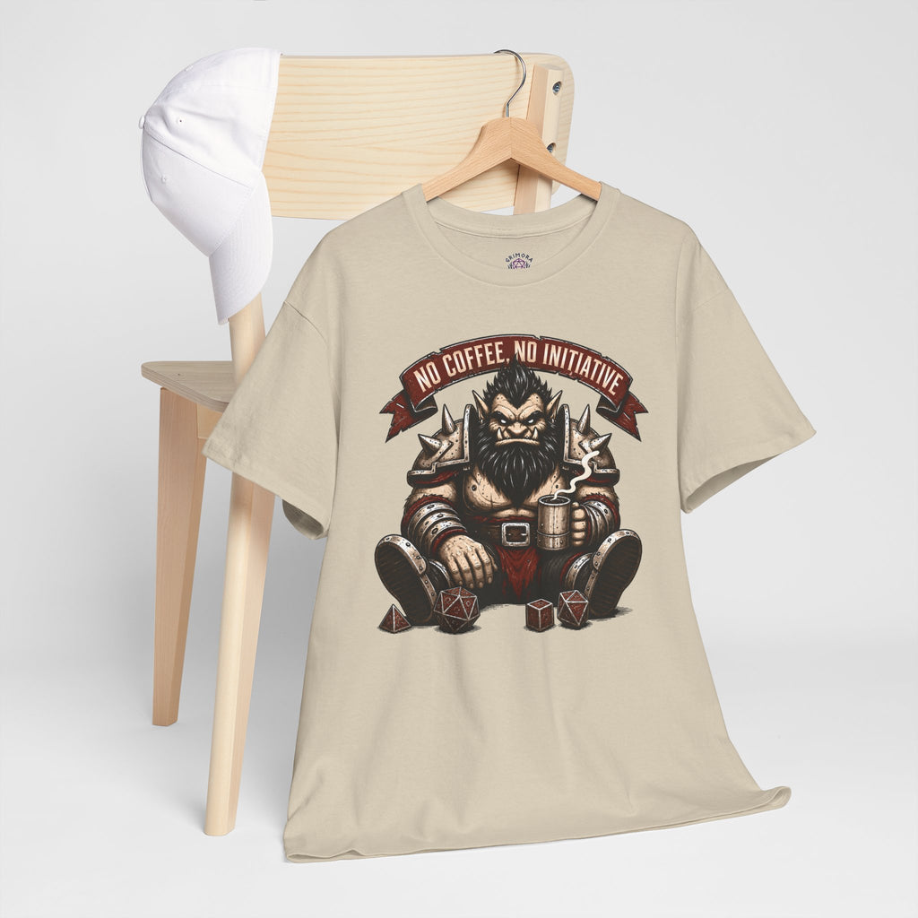 No Coffee, No Initiative | Fantasy RPG T-shirt