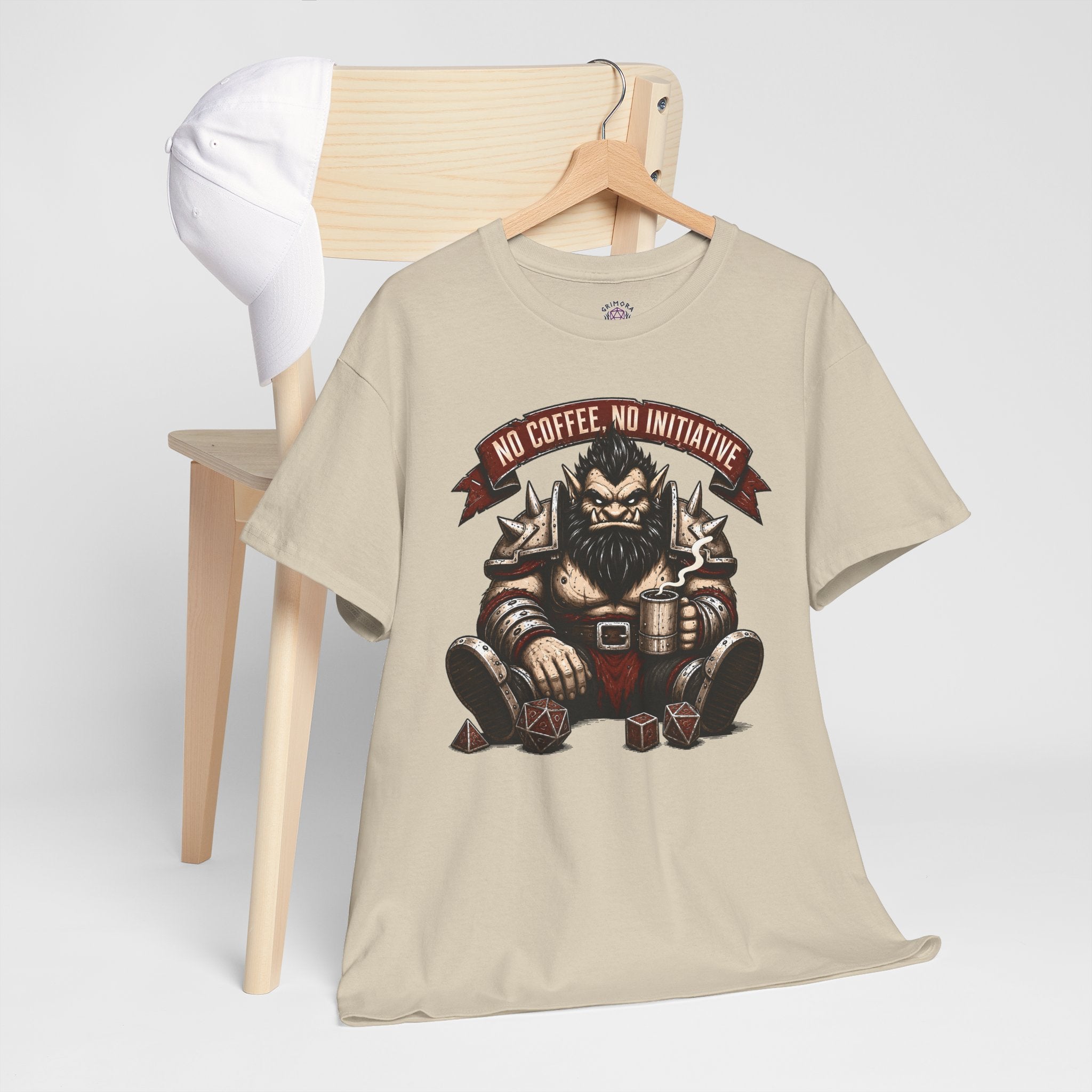 No Coffee, No Initiative | Fantasy RPG T-shirt