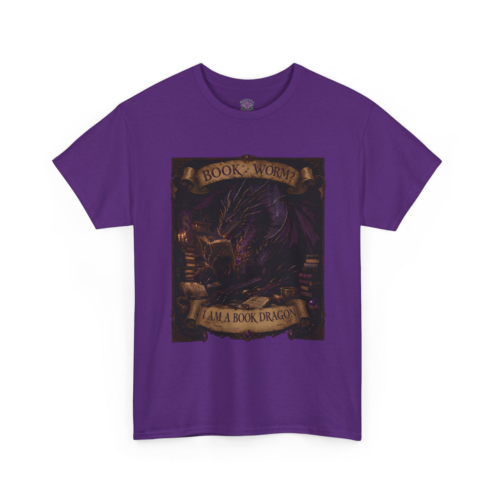 Book Worm? I Am a Book Dragon, Fantasy Reader T-shirt