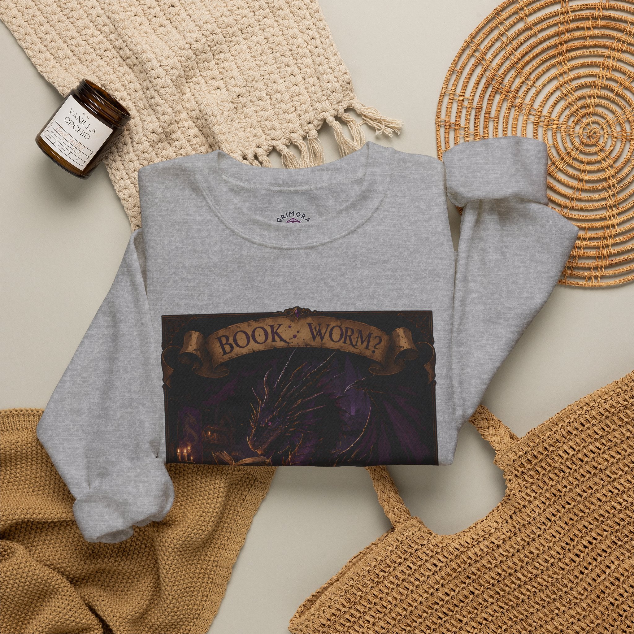 Book Worm? I Am a Book Dragon, Fantasy Reader Sweatshirt