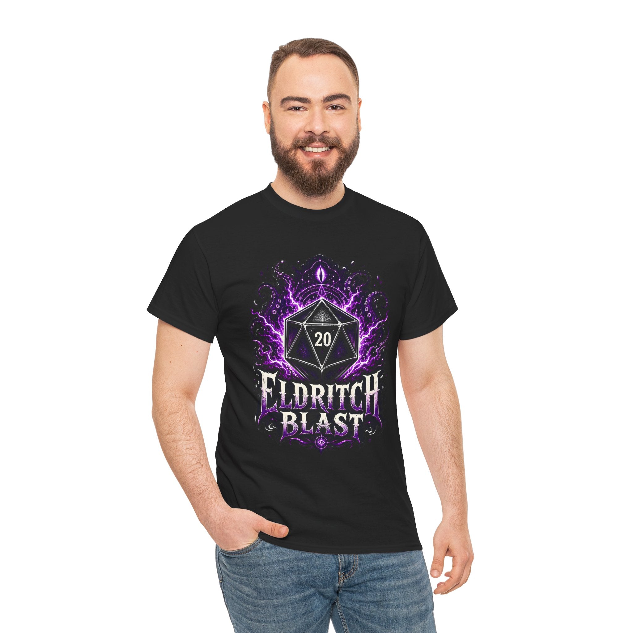 Eldritch Blast – The Patron Always Answers | Fantasy RPG D20 T-shirt