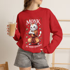 Monk Cat at Your Service D&D Sweatshirt | Cat Lover RPG Gift