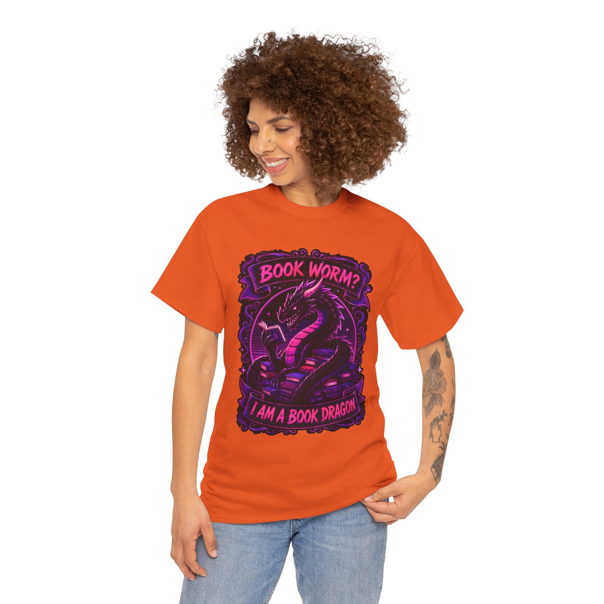 Book Worm? I Am a Book Dragon, Fantasy Reader T-shirt