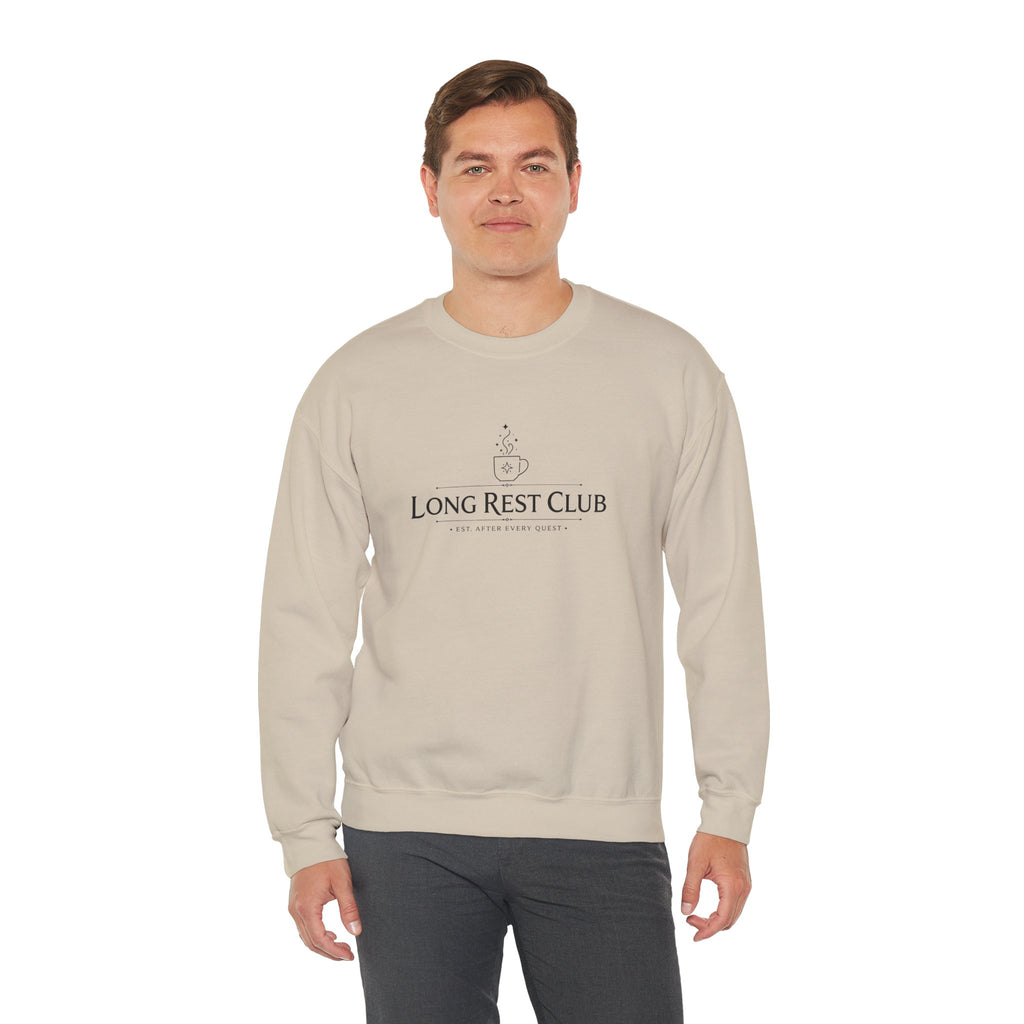 Long Rest Club – Est. After Every Quest | Fantasy RPG Sweatshirt