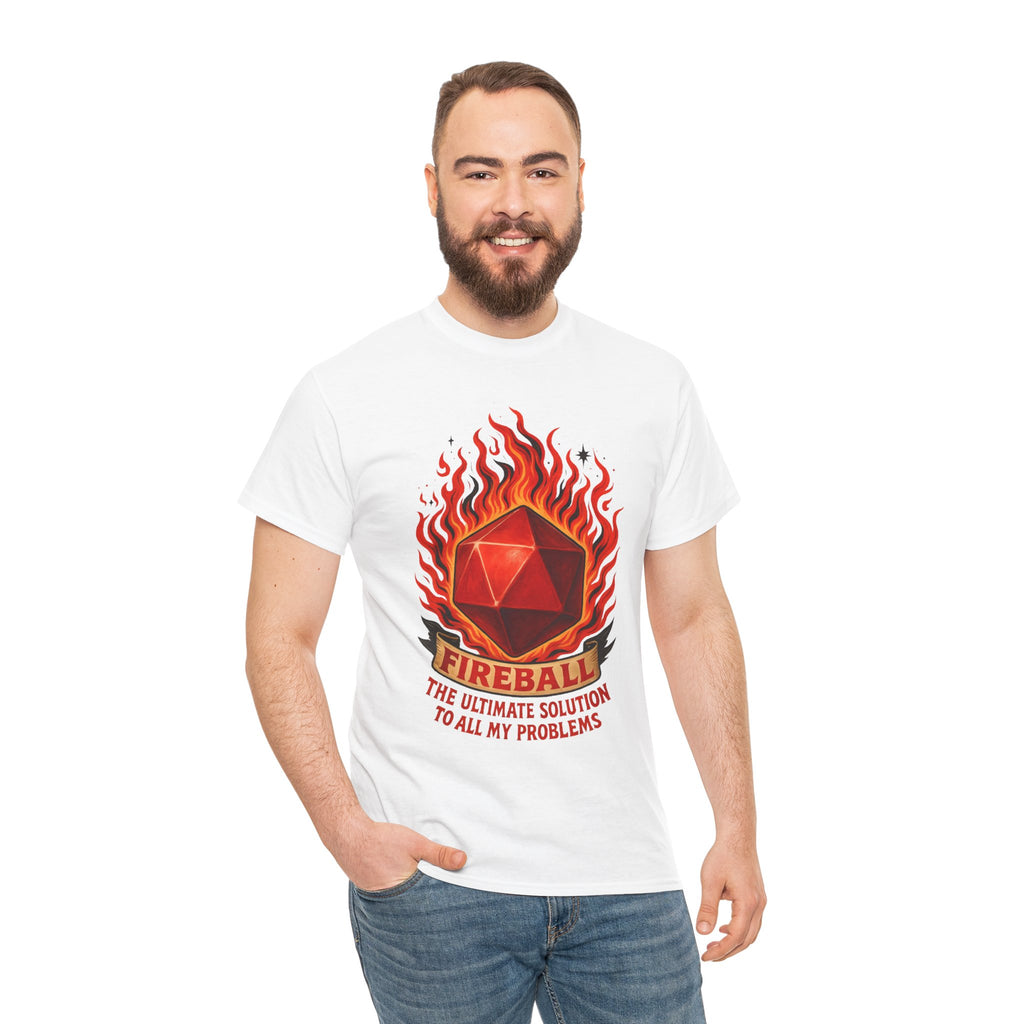 Fireball – The Ultimate Solution to All My Problems| Funny RPG T-shirt