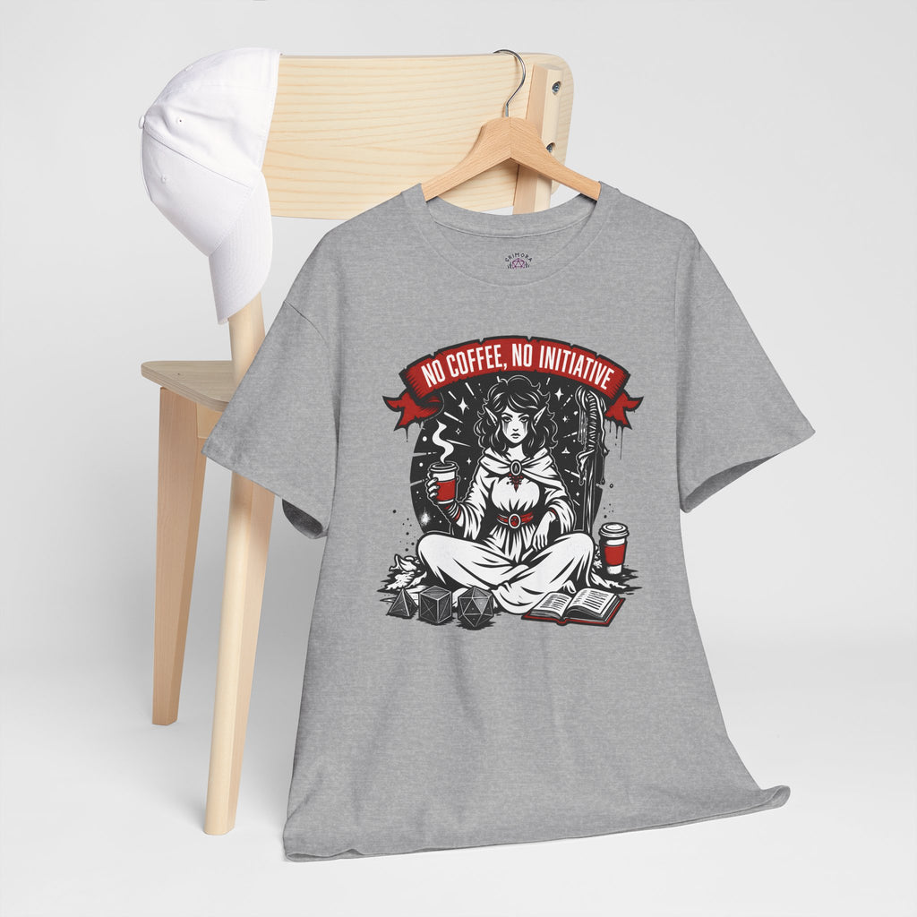 No Coffee, No Initiative | Fantasy RPG T-shirt