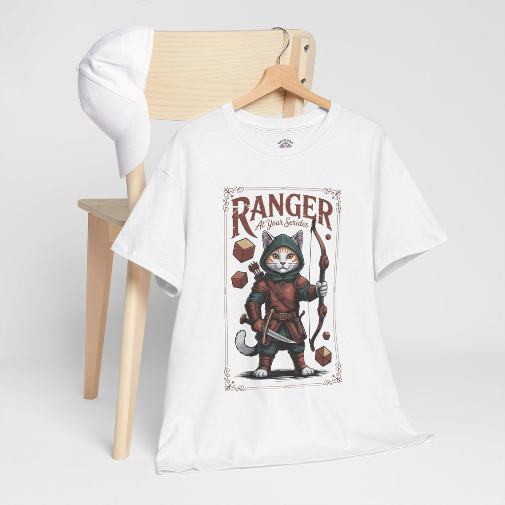 Ranger Cat at Your Serivece D&D T-shirt | Cat Lover RPG Gift