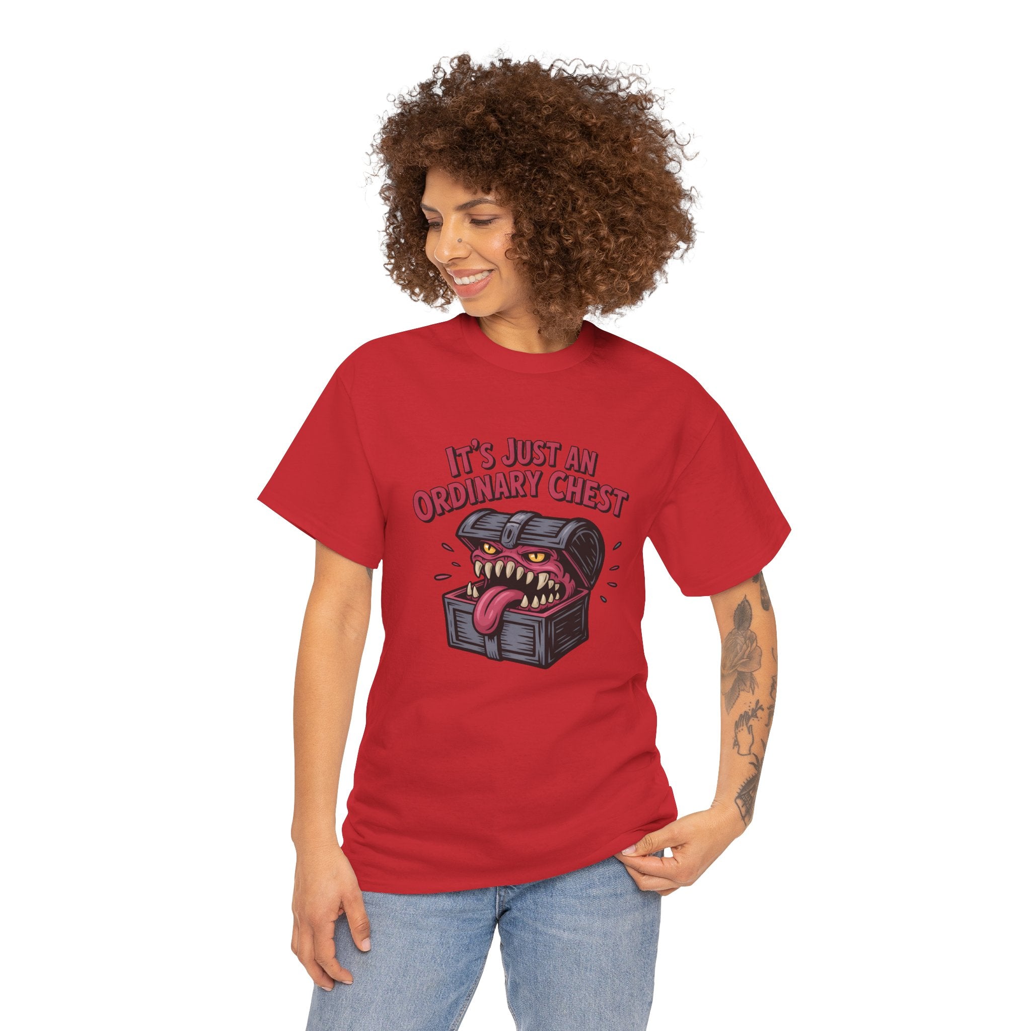 "It's Just An Ordinary Chest" — Mimic monster T-shirt