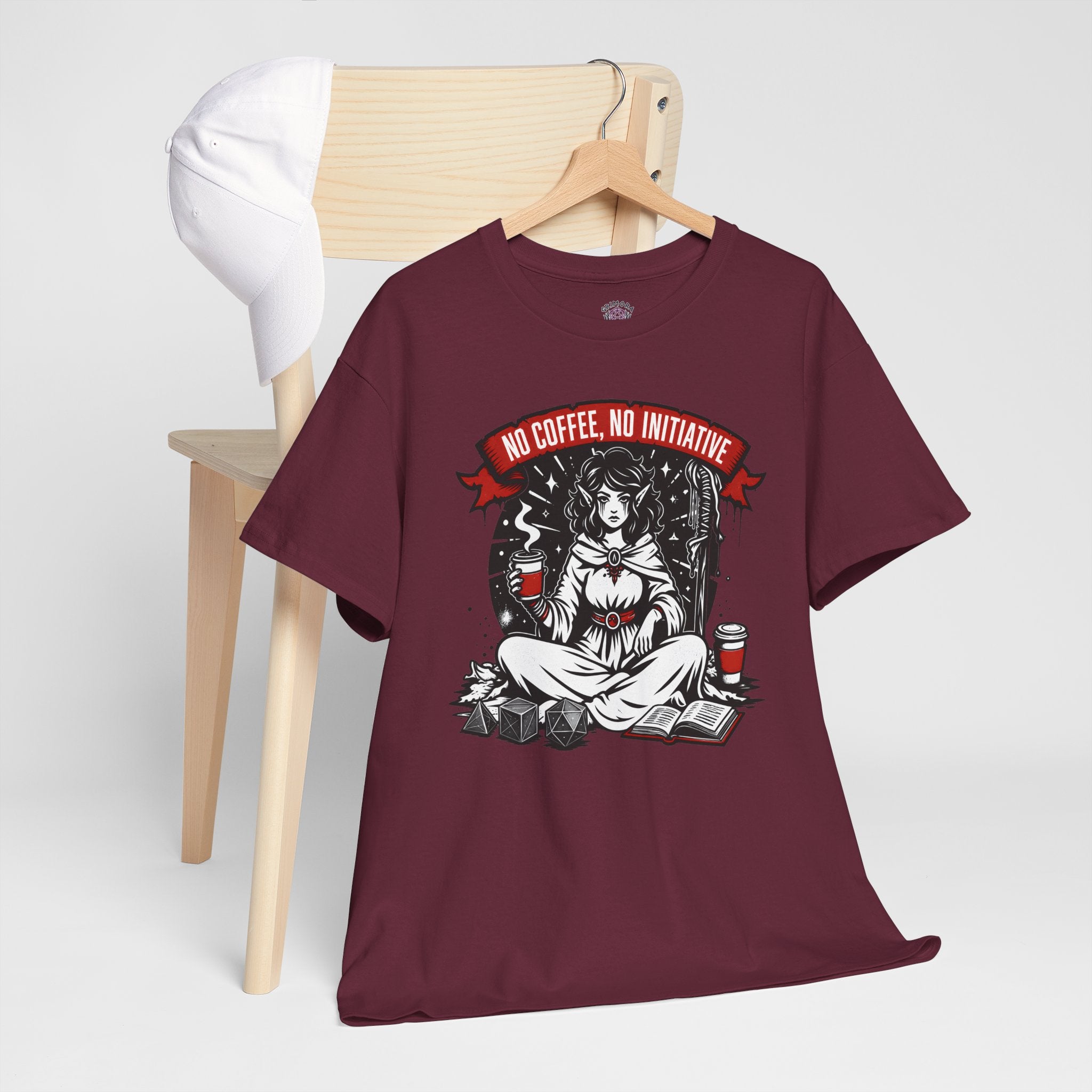 No Coffee, No Initiative | Fantasy RPG T-shirt