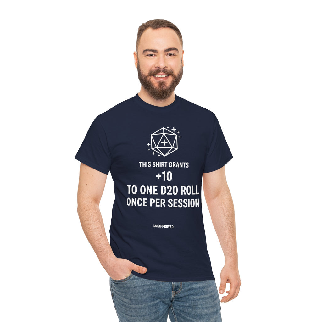 Dice roll plus modifier T-shirt | D20 RPG Personalizable T-shirt