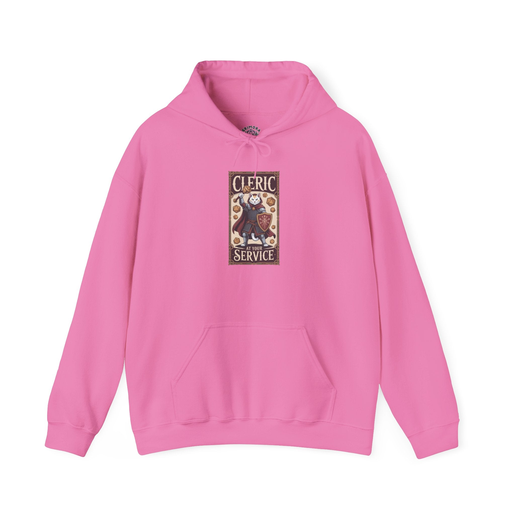 Cleric Cat at Your Service D&D Hoodie | Cat Lover RPG Gift