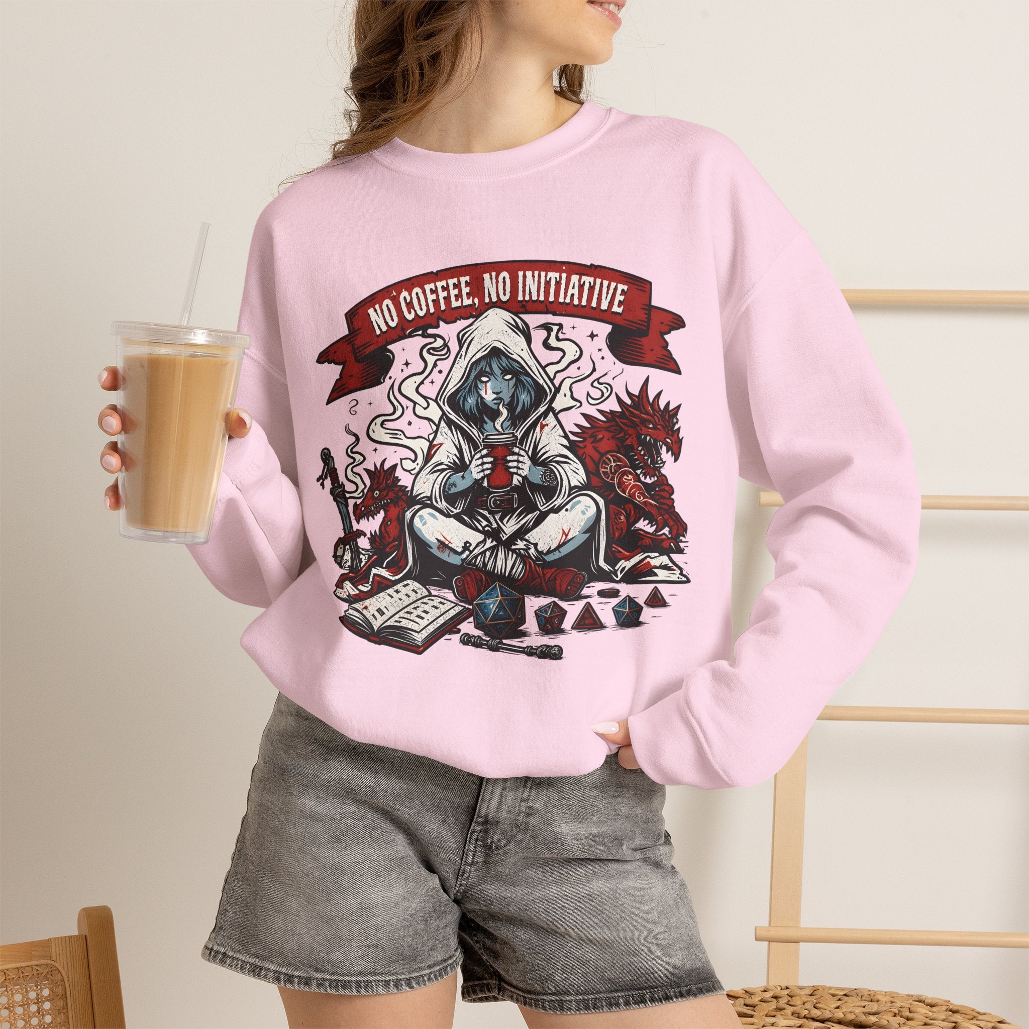 No Coffee, No Initiative | Fantasy RPG Sweatshirt