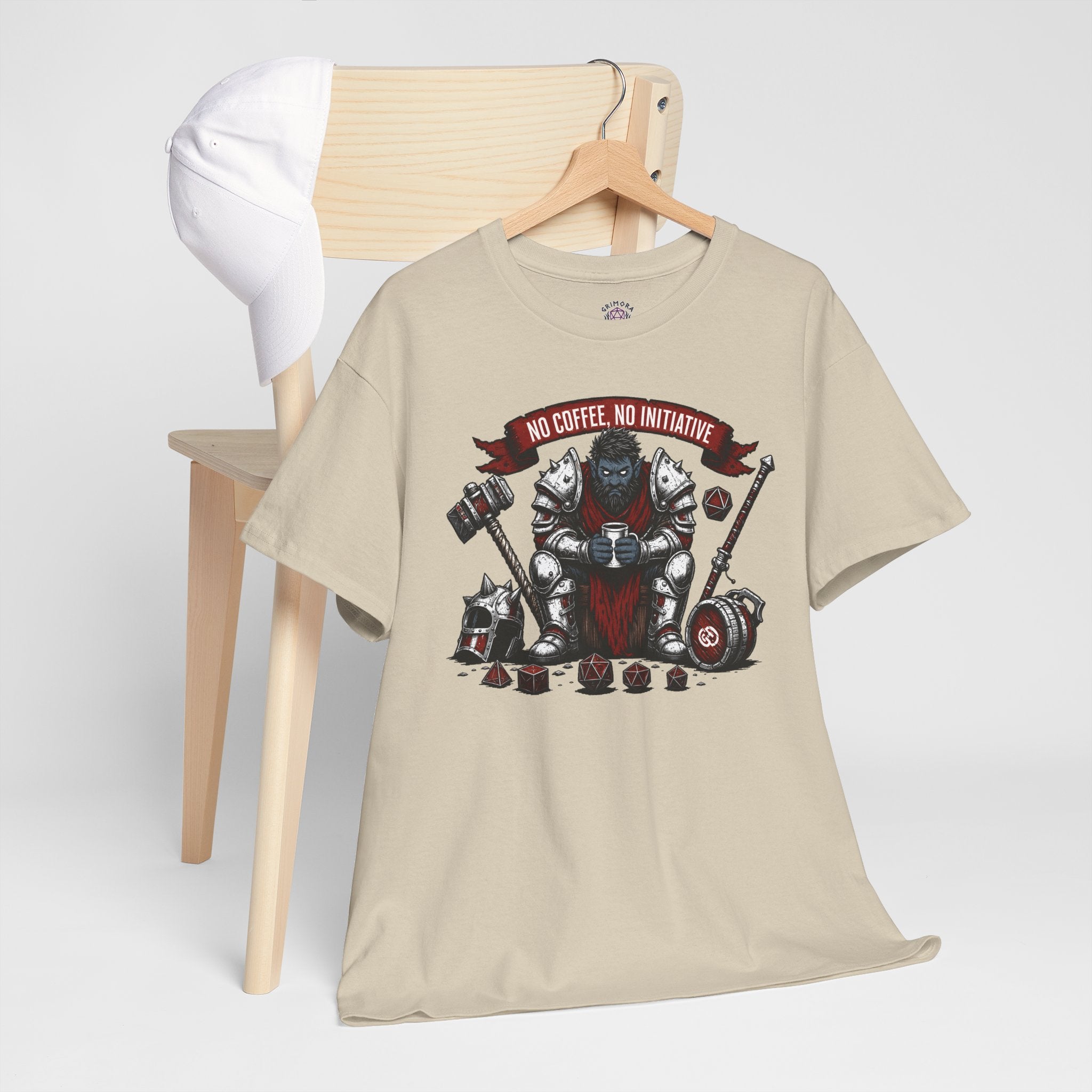 No Coffee, No Initiative | Fantasy RPG T-shirt