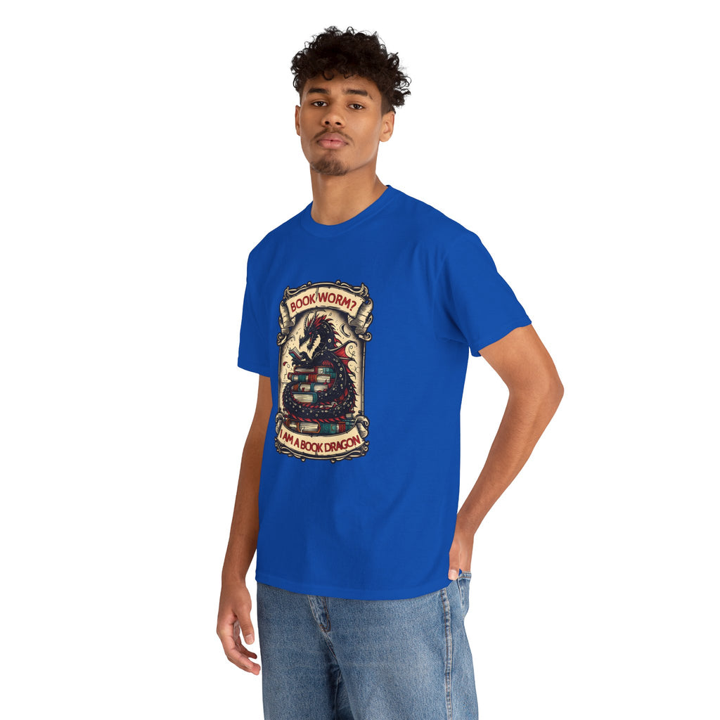 Book Worm? I Am a Book Dragon, Fantasy Reader T-shirt