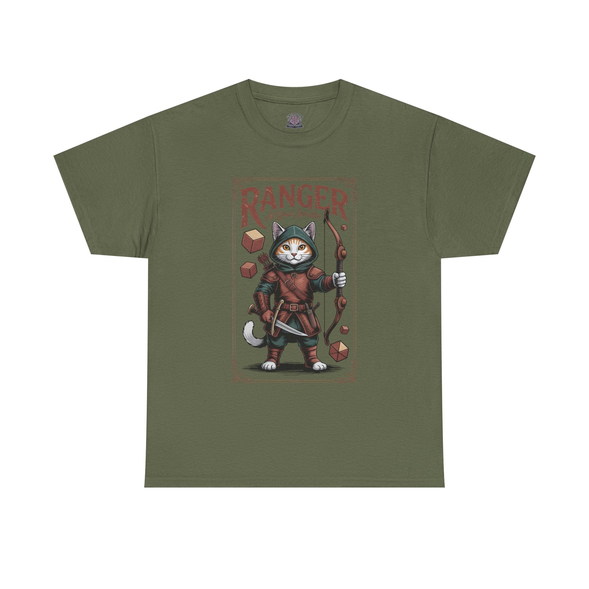 Ranger Cat at Your Serivece D&D T-shirt | Cat Lover RPG Gift