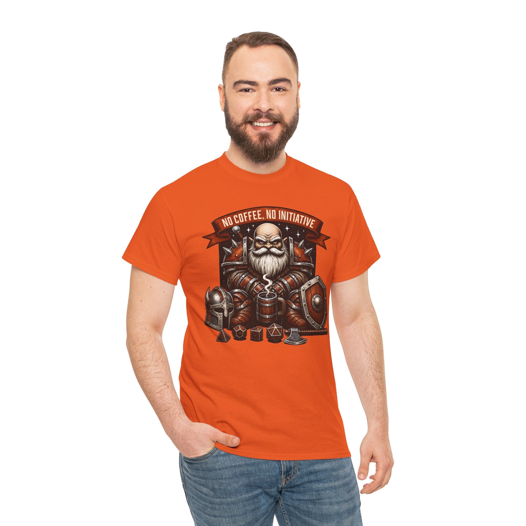 No Coffee, No Initiative | Fantasy RPG T-shirt