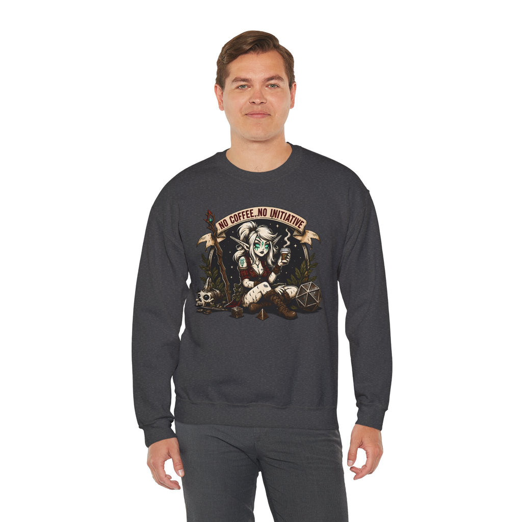 No Coffee, No Initiative | Fantasy RPG Sweatshirt