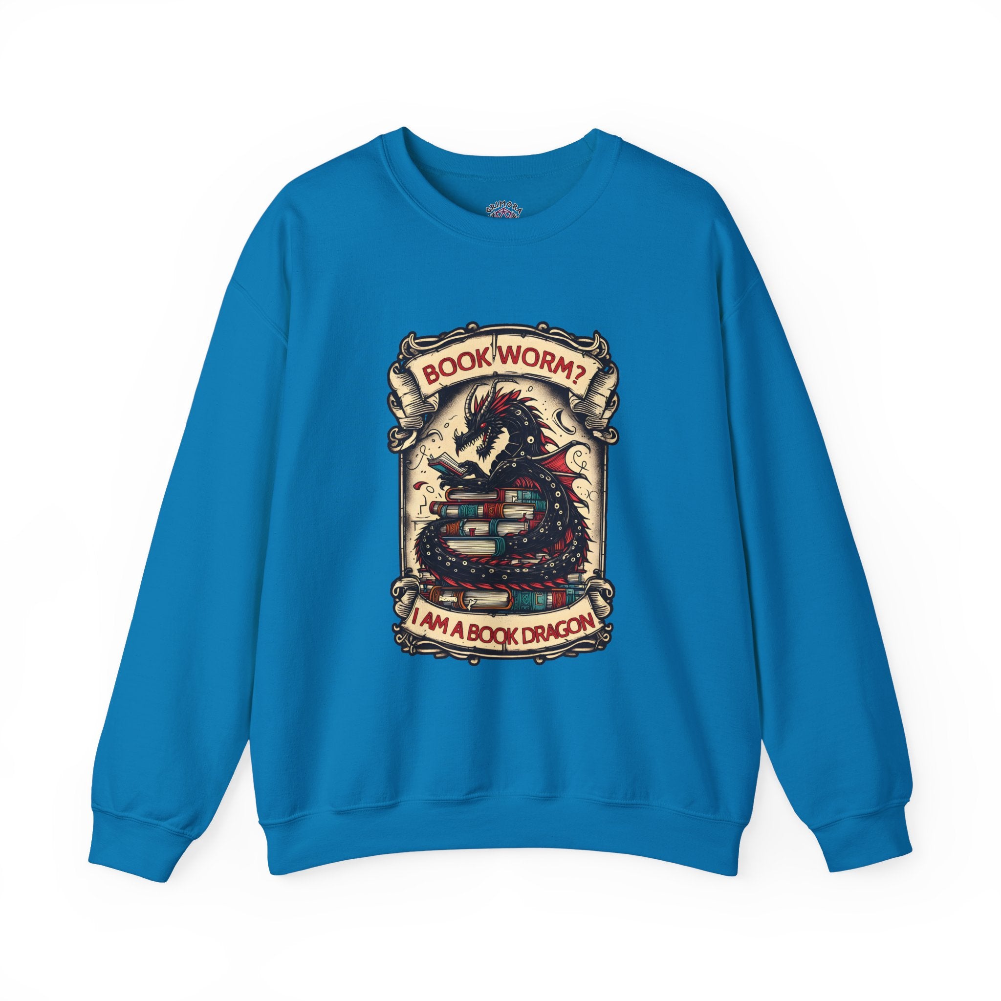 Book Worm? I Am a Book Dragon, Fantasy Reader Sweatshirt