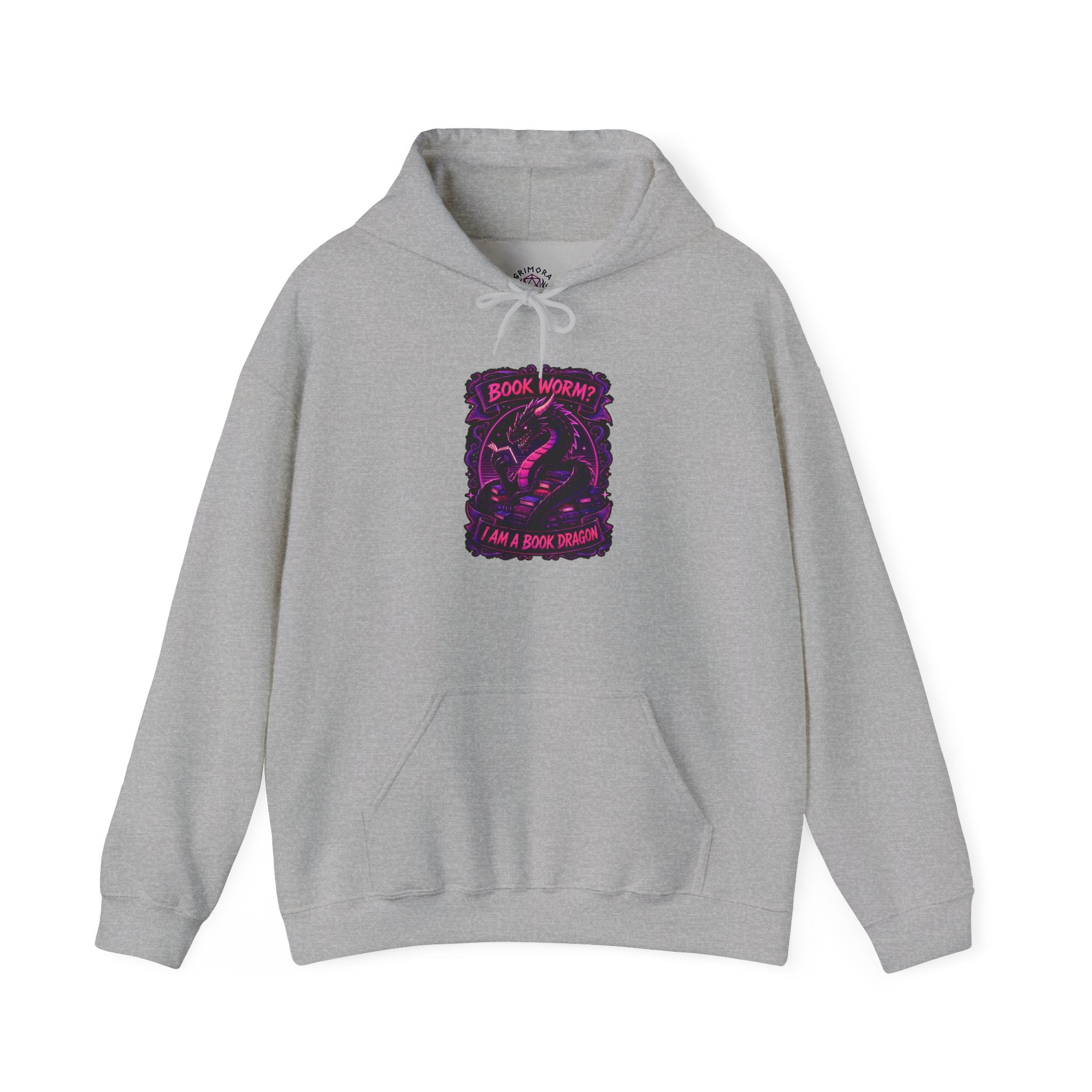 Book Worm? I Am a Book Dragon, Fantasy Reader Hoodie