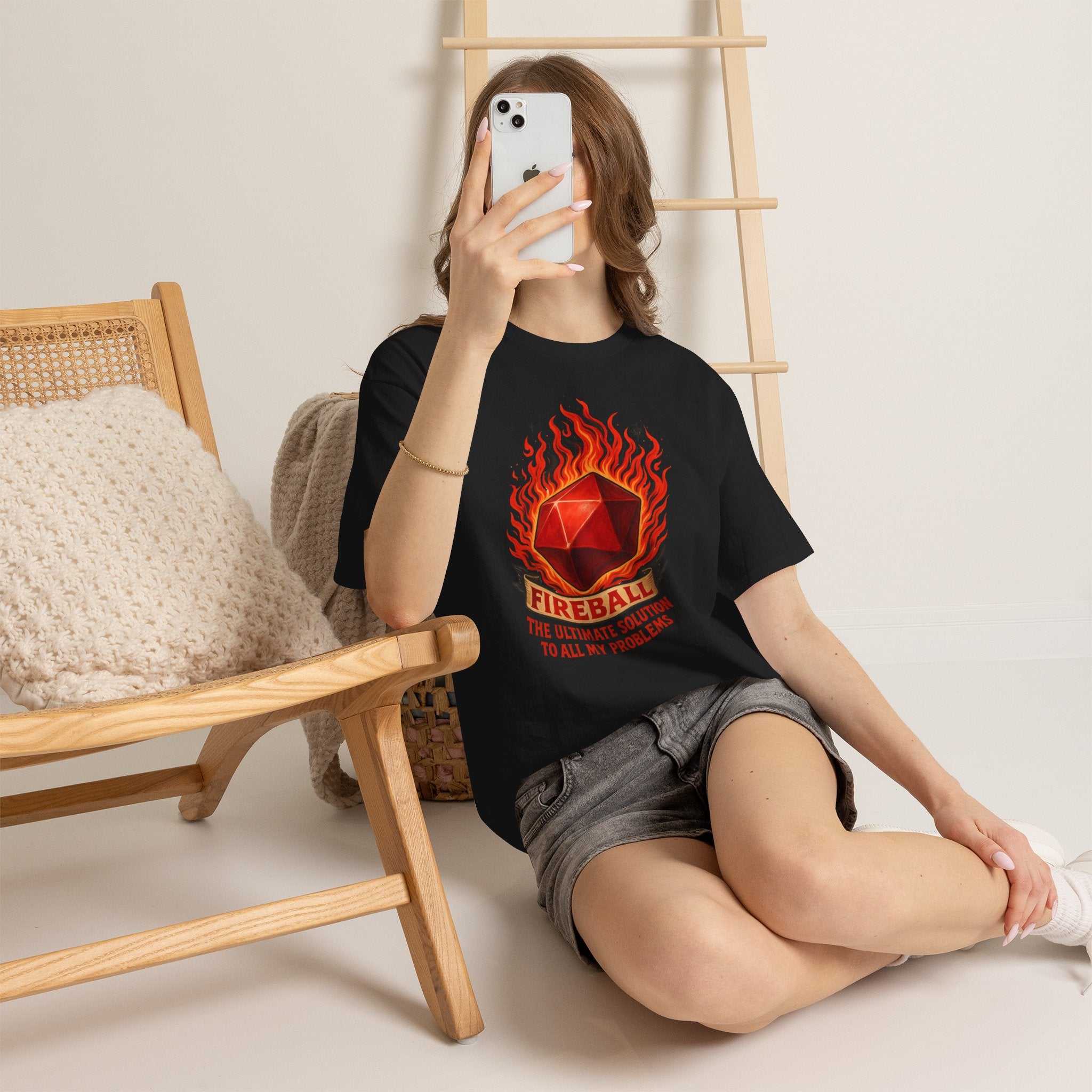 Fireball – The Ultimate Solution to All My Problems| Funny RPG T-shirt