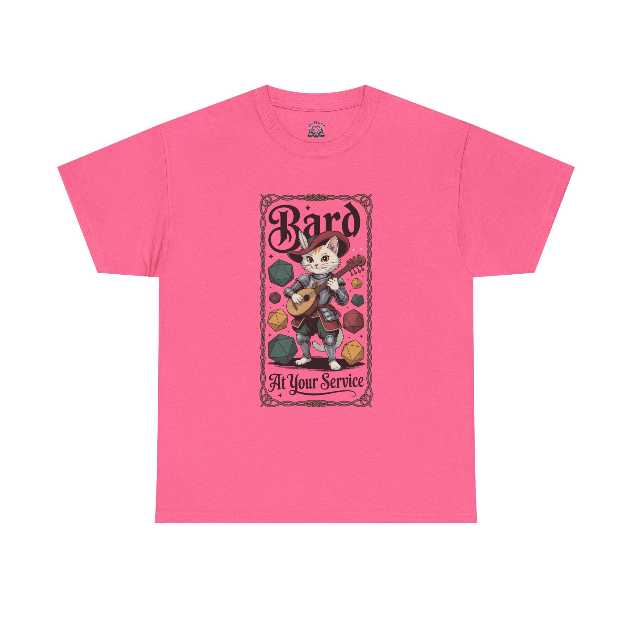 Bard Cat at Your Serivece D&D T-shirt | Cat Lover RPG Gift