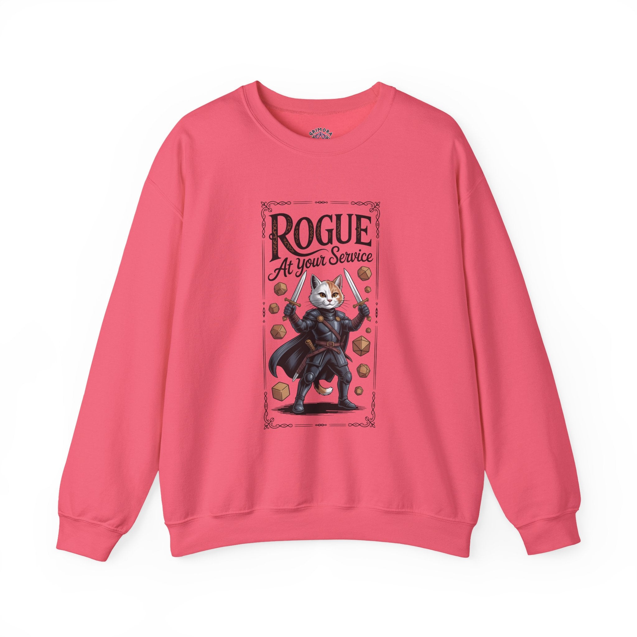 Rogue Cat at Your Serivece D&D Sweatshirt | Cat Lover RPG Gift