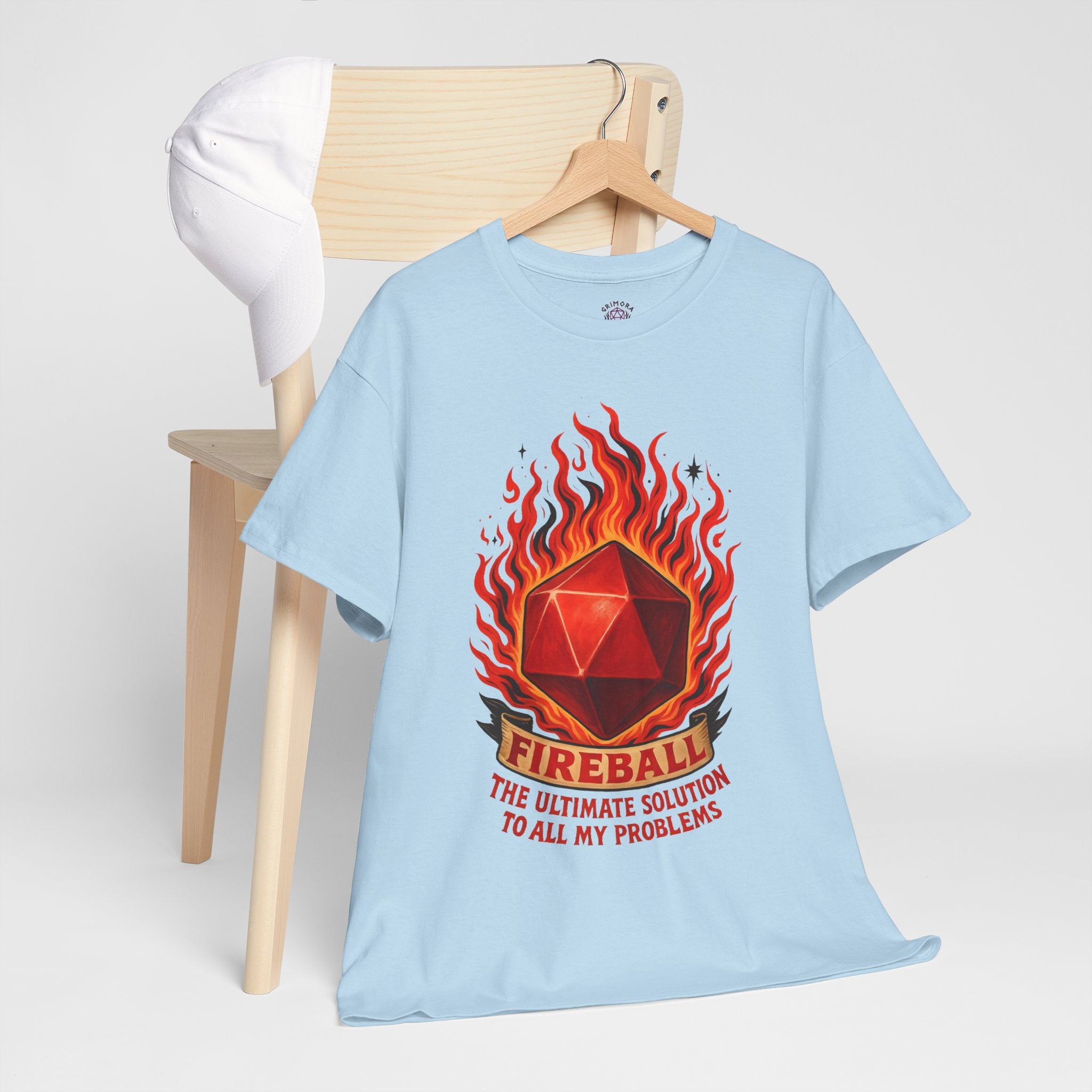 Fireball – The Ultimate Solution to All My Problems| Funny RPG T-shirt