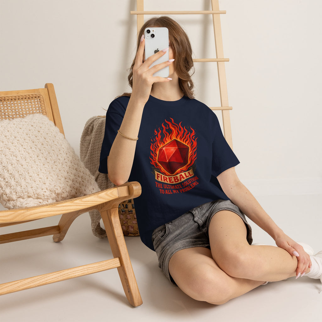 Fireball – The Ultimate Solution to All My Problems| Funny RPG T-shirt