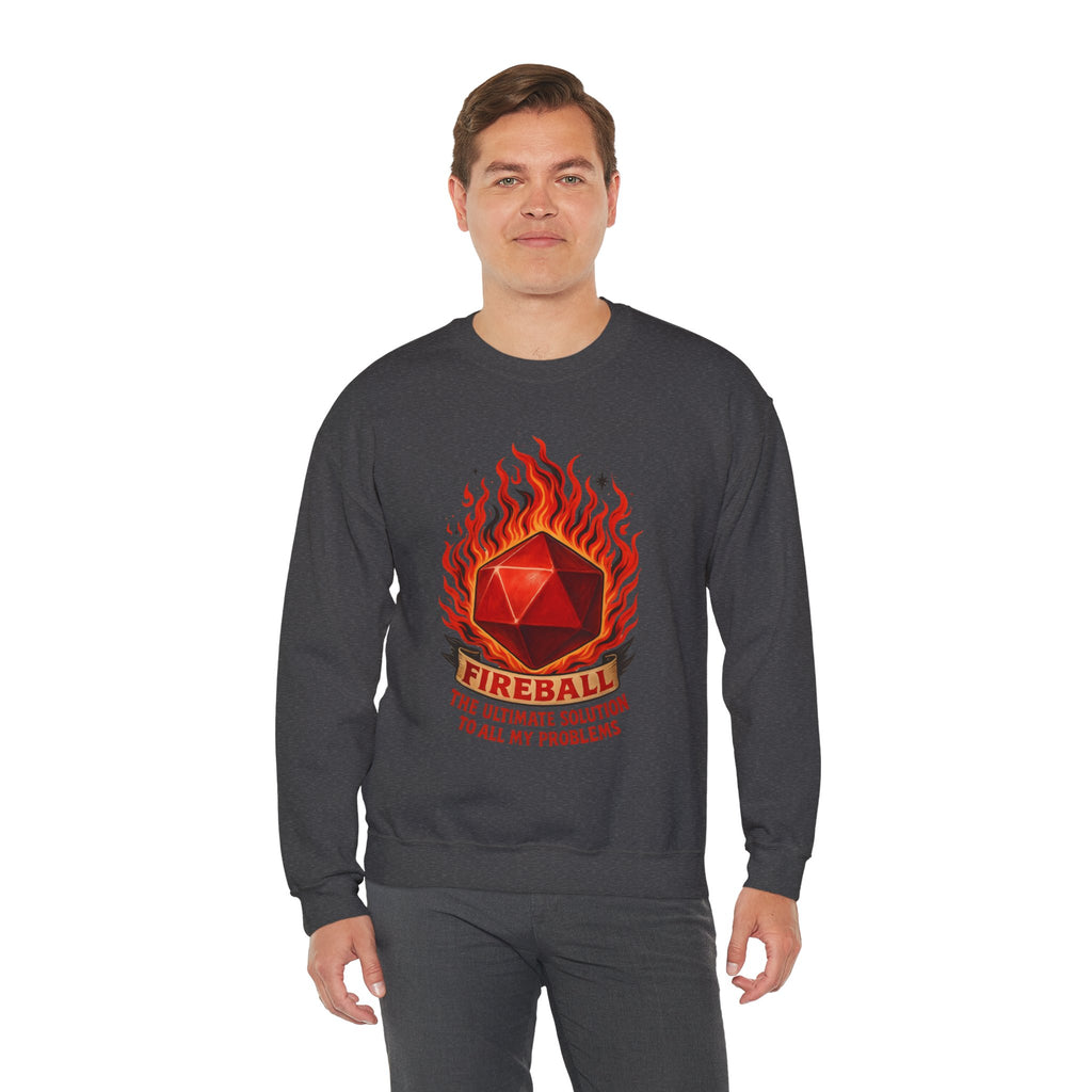 Fireball – The Ultimate Solution to All My Problems| Funny RPG Sweatshirt