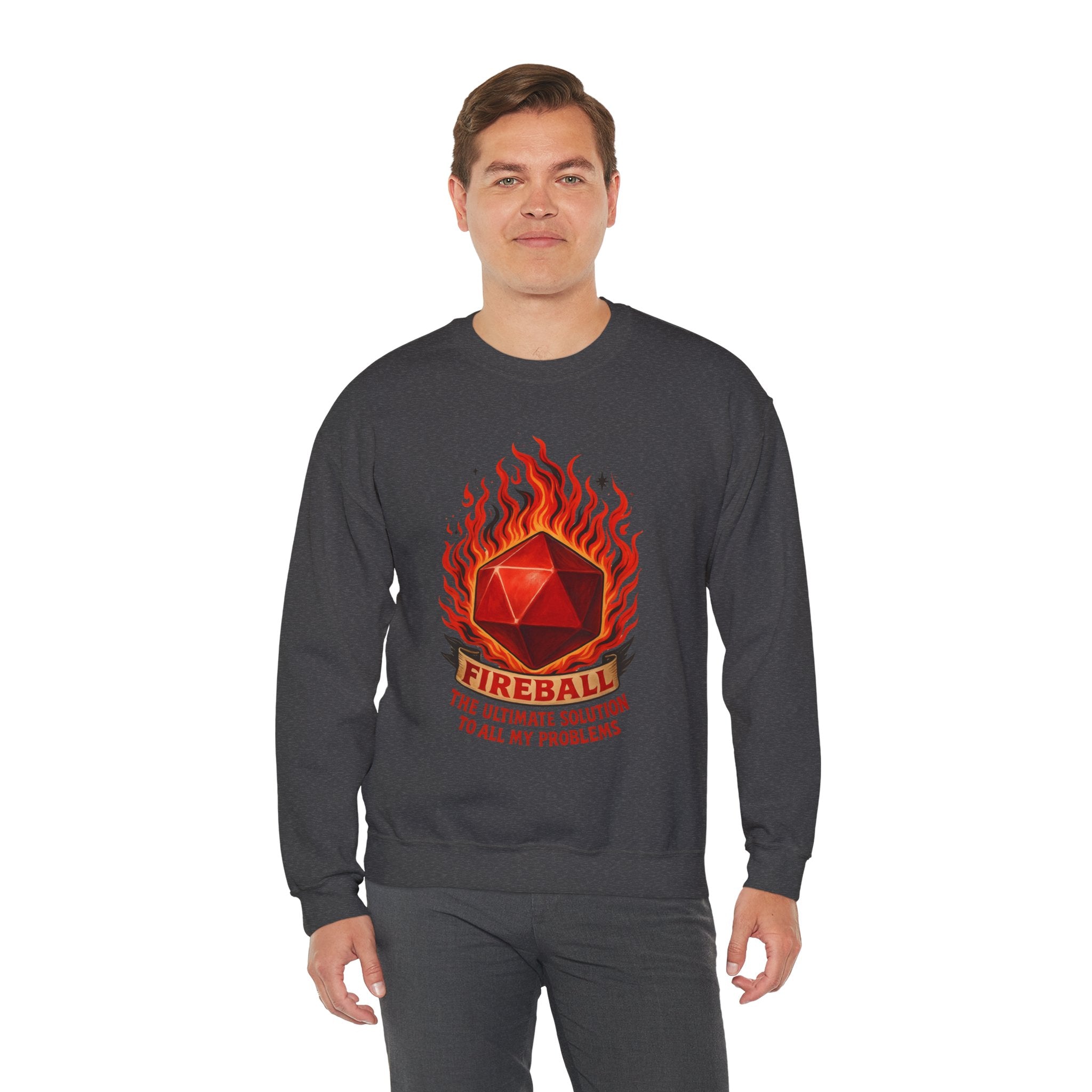 Fireball – The Ultimate Solution to All My Problems| Funny RPG Sweatshirt