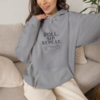 Roll. Sip. Repeat. | Tabletop RPG Coffee Hoodie | Dice & Coffee Lover Hoodie