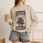 Cleric Cat at Your Service D&D Sweatshirt | Cat Lover RPG Gift