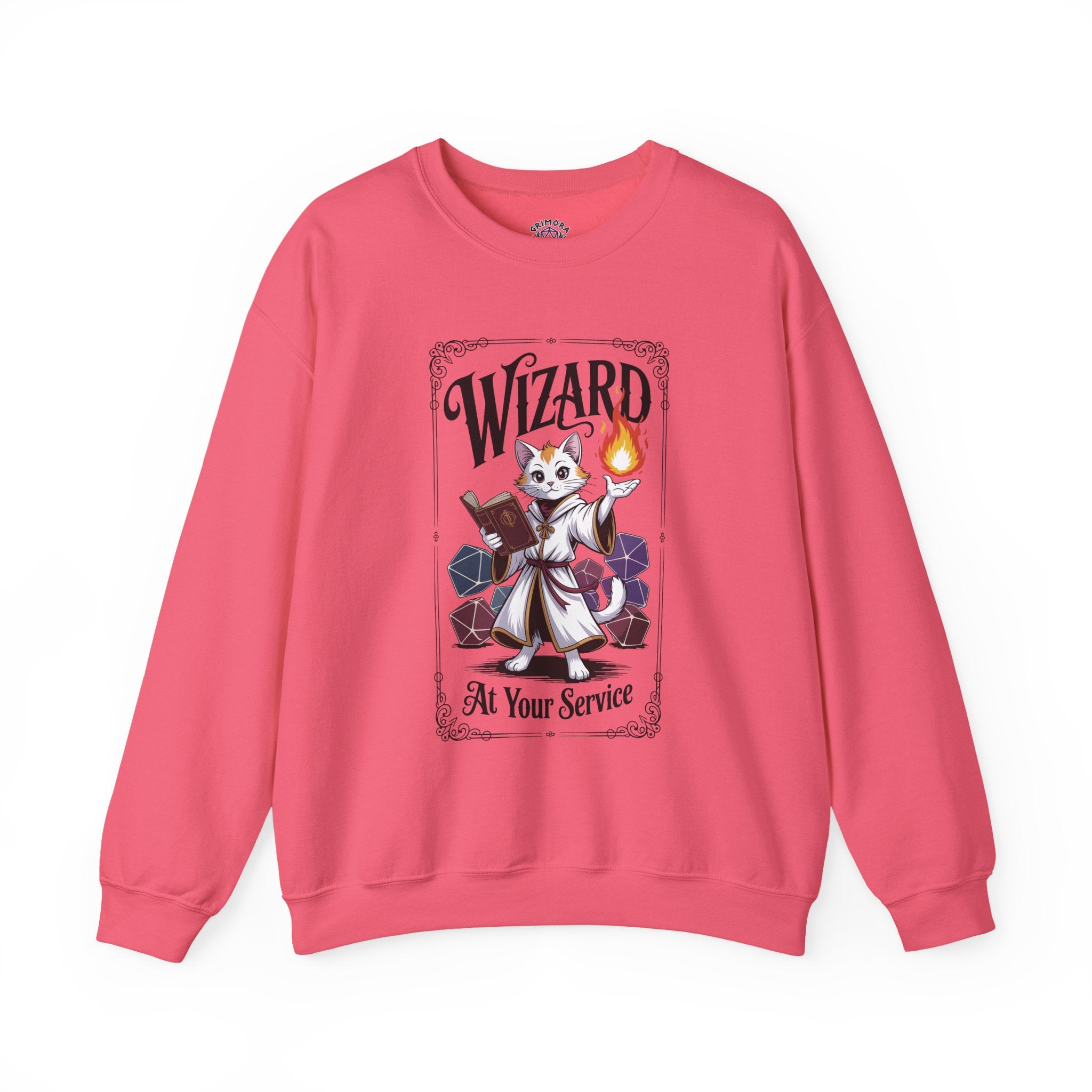 Wizard Cat at Your Serivece D&D Sweatshirt | Cat Lover RPG Gift