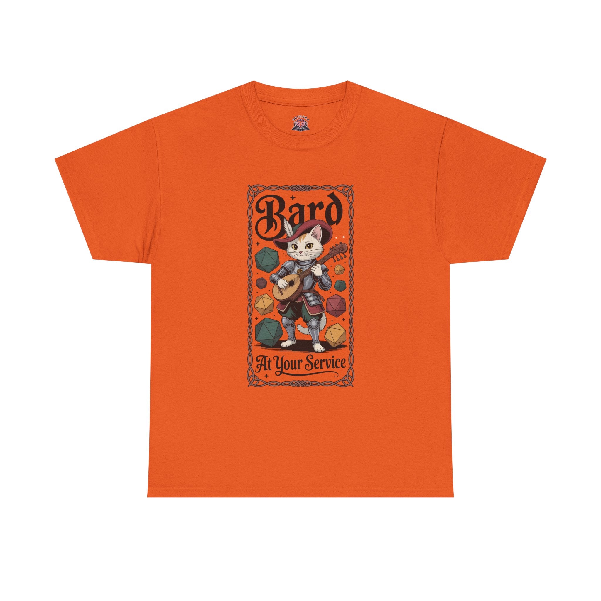 Bard Cat at Your Serivece D&D T-shirt | Cat Lover RPG Gift