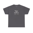 Roll. Sip. Repeat. | Tabletop RPG Coffee T-shirt | Dice & Coffee Lover T-shirt