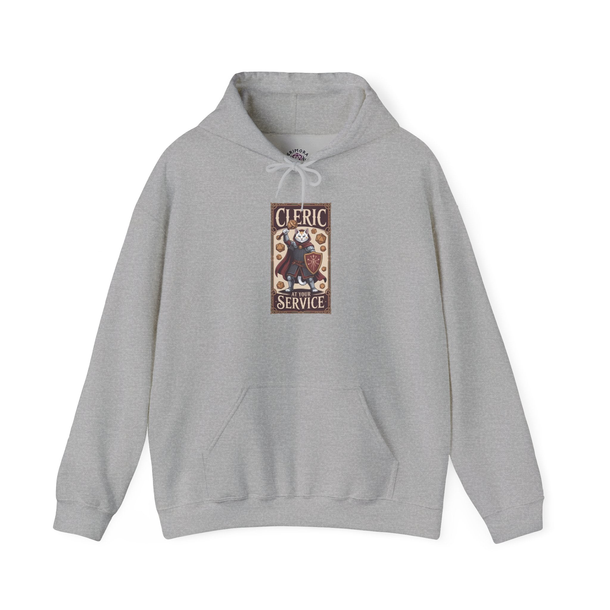 Cleric Cat at Your Service D&D Hoodie | Cat Lover RPG Gift